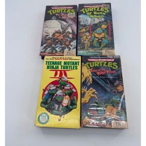 TMNT VHS Lot 4 VHS Tapes Killer Pizzas Hot Rodding Teenagers TMNT 3 III
